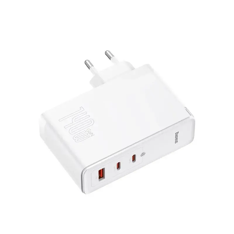 شارژر دیواری سه پورت باسئوس GaN5 Pro Fast Charging 2C+U توان 140 وات